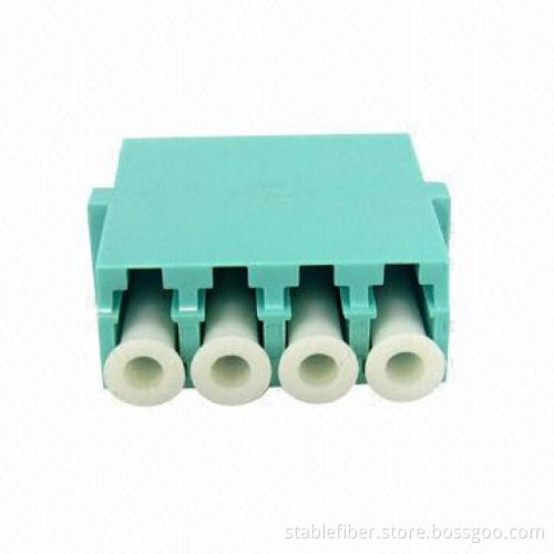 LC Fiber-optical Adapter with PC/APC End-face Polishing and SX/DX/Quad, Various Colors are Available